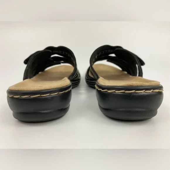 Clarks Ultimate Comfort Collection Sandals, Women's US Size 6M, Black Leather - Picture 4 of 11
